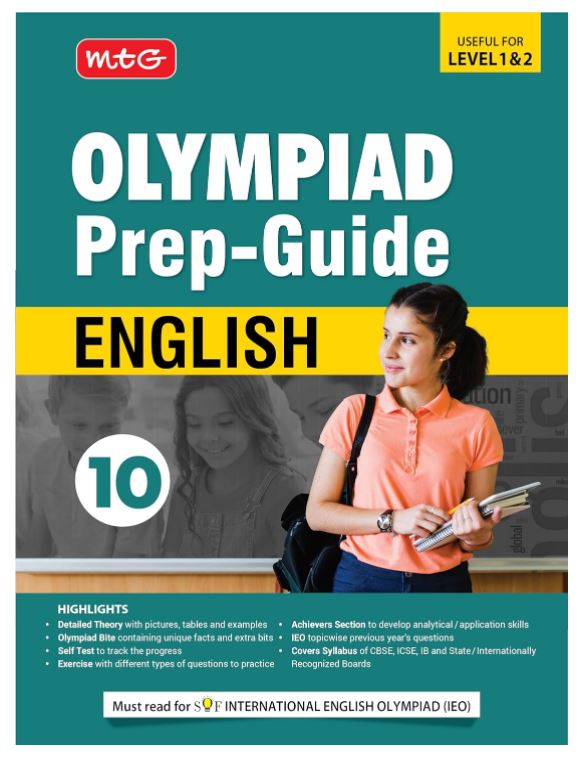 MTG Olympiad Prep-Guide Class 10 English (IEO) - Detailed Theory, Self Test with IEO Topicwise Previous Year Question Paper For SOF 2024-25 Exam